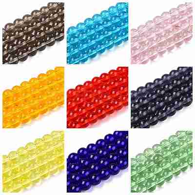 Transparent Glass Beads Strands GLAA-T032-T6mm-M-1