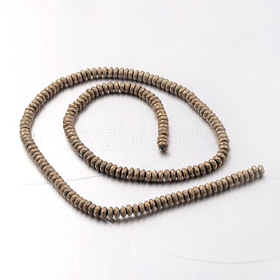 Electroplate Non-magnetic Synthetic Hematite Bead Strands G-F300-48A-F06-1