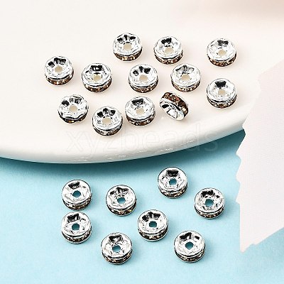 Brass Grade A Rhinestone Spacer Beads RSB036NF-05-1