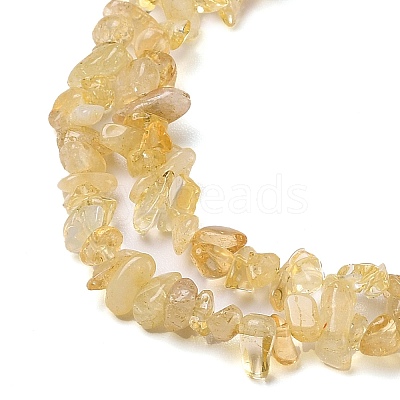 Heated Natural Citrine Chip Beads Strands X-G-D093-A03-1