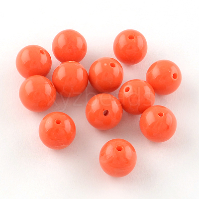 Round Imitation Gemstone Acrylic Beads X-OACR-R029-12mm-M-1