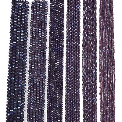 Electroplate Opaque Solid Color Glass Beads Strands EGLA-A044-P1mm-L11-1