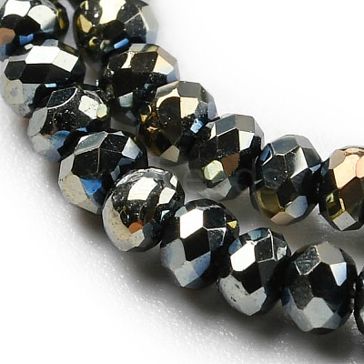 Electroplate Glass Beads Strands EGLA-F149-FP-12-1