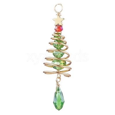 Copper Wired Glass Pendants PALLOY-JF02704-1