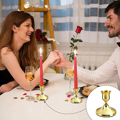18Pcs Aluminium & Iron Candle Holders AJEW-WA0004-85A-1