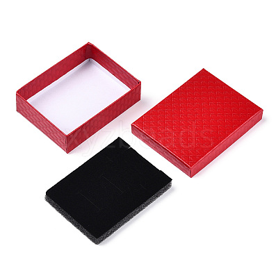 Rhombus Textured Cardboard Jewelry Boxes CBOX-T006-01J-1