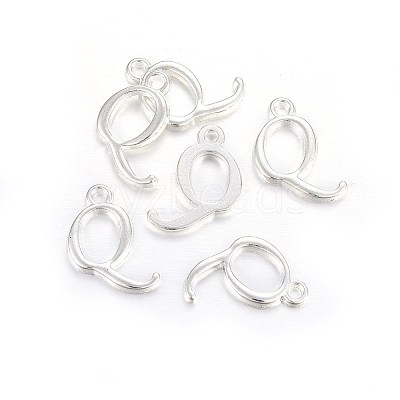 Silver Color Plated Alloy Letter Pendants LS-PALLOY-J718-01S-Q-1