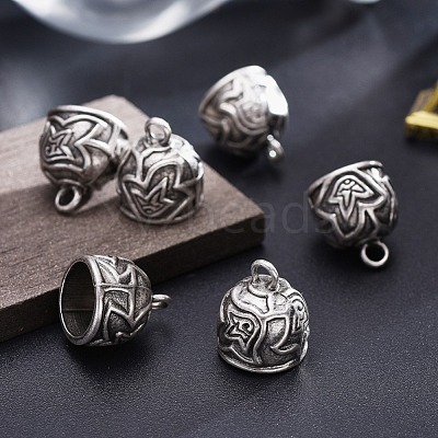 Tibetan Style Alloy Cord Ends TIBEP-19878-TAS-NR-1