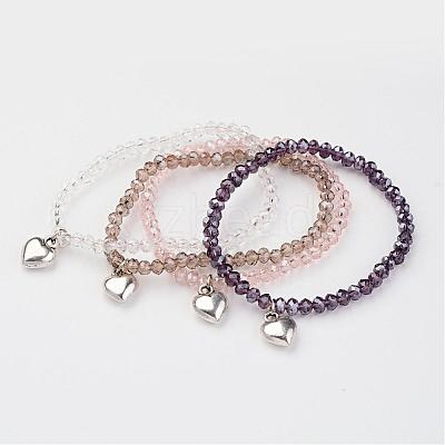 Glass Beads Stretch Bracelets BJEW-JB02450-1