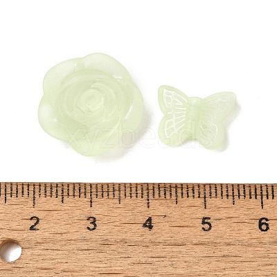Frosted Transparent Acrylic Beads OACR-U006-03E-1