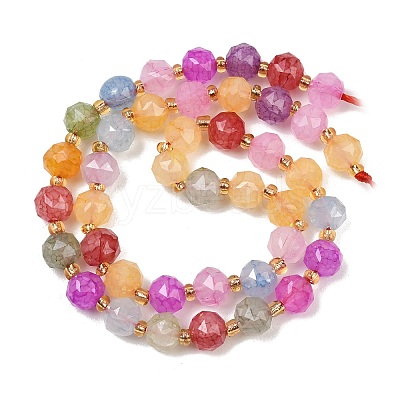 Dyed Imitation Jade Glass Beads Strands GL-Z001-02B-06-1