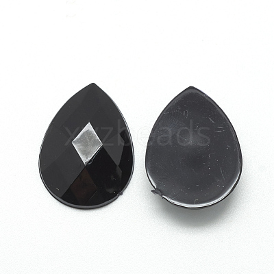 Acrylic Rhinestone Flat Back Cabochons X-GACR-Q010-10x14-14-1