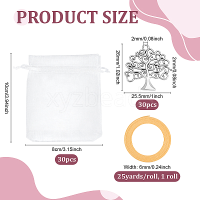 30Pcs Organza Gift Bags ABAG-PH0001-59-1