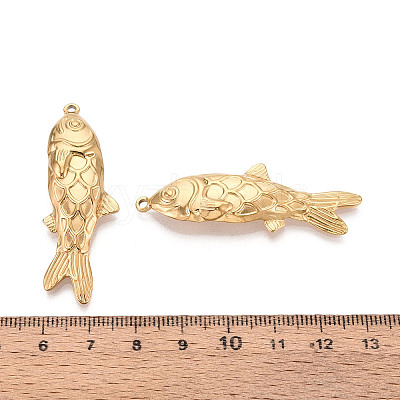 304 Stainless Steel Fish Pendants STAS-T069-15G-1