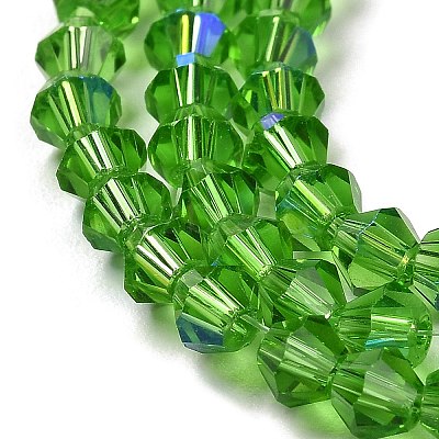 Transparent Electroplate Glass Beads Strands GLAA-F029-3mm-D03-1