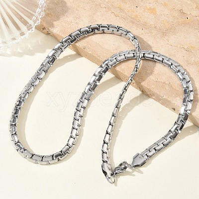 304 Stainless Steel Box Chain Necklaces & Bracelets Sets SJEW-D091-12P-1