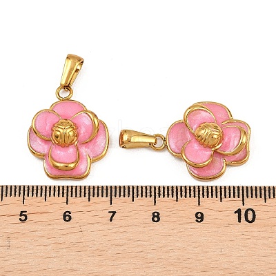 304 Stainless Steel Enamel Pendants STAS-P438-12B-G-1