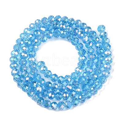 Electroplate Glass Beads Strands EGLA-A044-T3mm-B08-1
