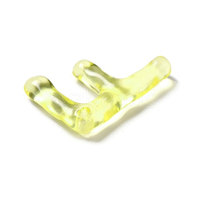 Transparent Resin Alphabet Pendants LS-RESI-C028-02F-1