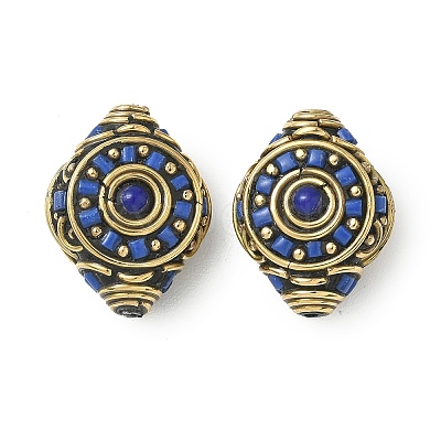 Handmade Tibetan Style Beads KK-Z157-01AG-02-1