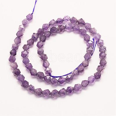 Natural Amethyst Beads Strands G-E359-01-6mm-1