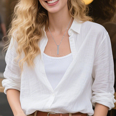 304 Stainless Steel Rectangle Pendant Urn Ashes Necklaces NJEW-WH0036-031P-1