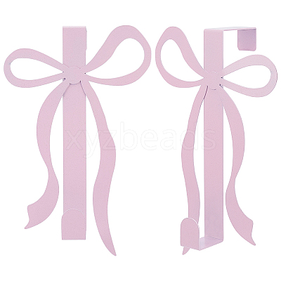 2Pcs Iron Bowknot Hook FIND-WH0366-425-1