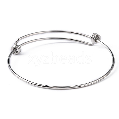 Tarnish Resistant Adjustable 316 Surgical Stainless Steel Expandable Bangle Making MAK-M188-02-1