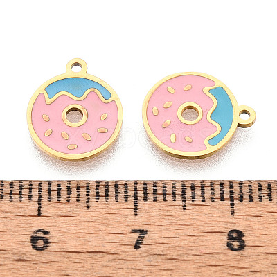 304 Stainless Steel Enamel Charms STAS-T065-61G-01-1