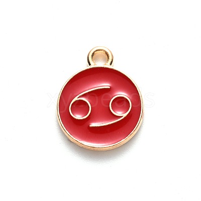 Alloy Enamel Pendants X-ENAM-S124-01A-07D-1
