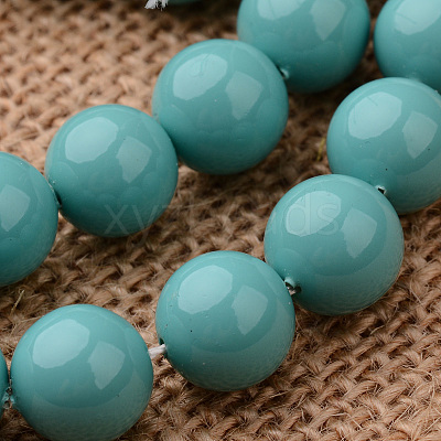 Polished Round Grade A Shell Pearl Bead Strands BSHE-M027-8mm-17-1
