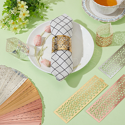 90Pcs 3 Colors Paper Napkin Rings AJEW-WR0002-50-1