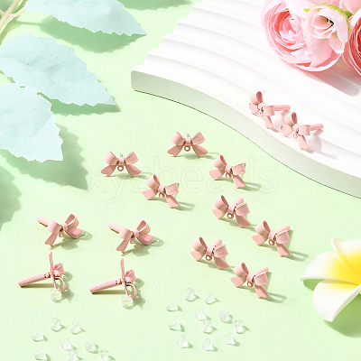 32Pcs Alloy Stud Earring Findings FIND-BBC0005-28B-1