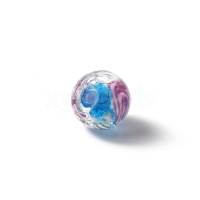 Handmade Silver Foil Glass Lampwork Beads LS-GLAA-WH0036-03B-1