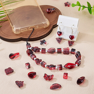 125G Gradient Color Transparent Glass Beads GLAA-TA0003-58D-1