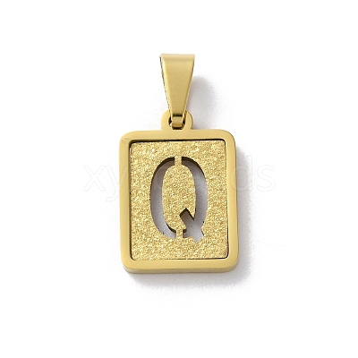 304 Stainless Steel Alphabet Pendants STAS-S152-01G-Q-1