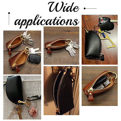 PU Leather Zipper Car Key Case AJEW-WH0348-14A-1