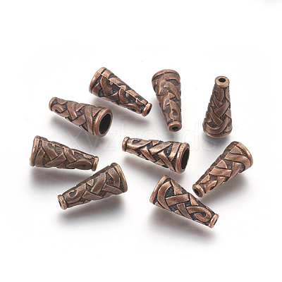 Tibetan Style Alloy Bead Cone X-TIBEB-00821-R-NR-1