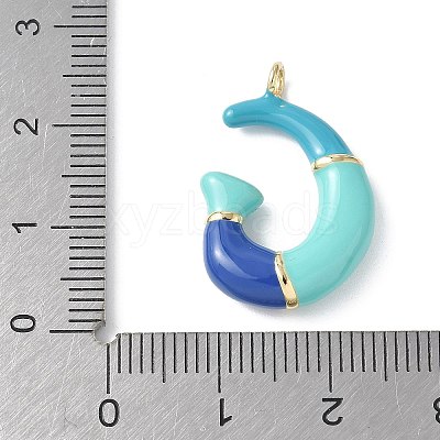 Brass Enamel Pendants KK-E093-03G-G-01-1