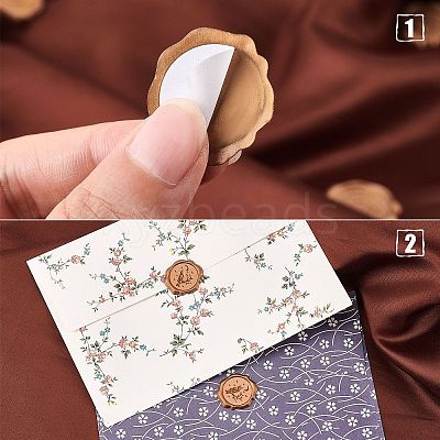 50Pcs Adhesive Wax Stamp Stickers DIY-CP0005-82C-1
