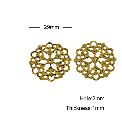 Tibetan Style Filigree Joiners Links LS-TIBE-A11623-AG-LF-1