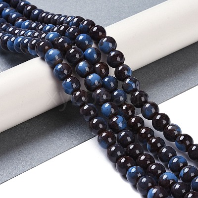 Baking Paint Glass Bead Strands GLAA-H031-01B-05-1