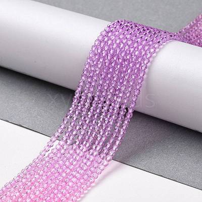 Transparent Gradient Color Glass Beads Strands GLAA-G101-2mm-15-1