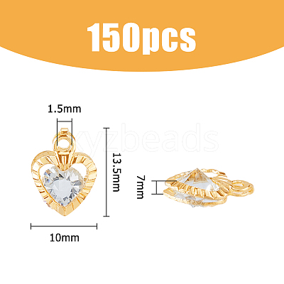 150Pcs Rack Plating Iron Heart Charms IFIN-FI0001-01-1