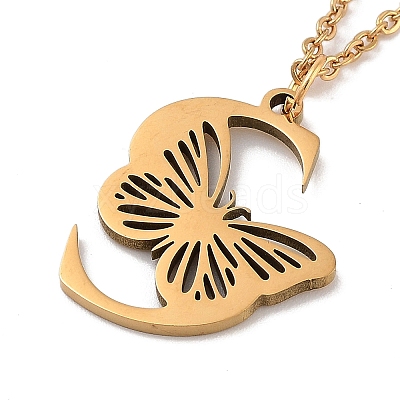 PVD Vacuum Plating 201 Stainless Steel Necklaces NJEW-R267-01S-G-1