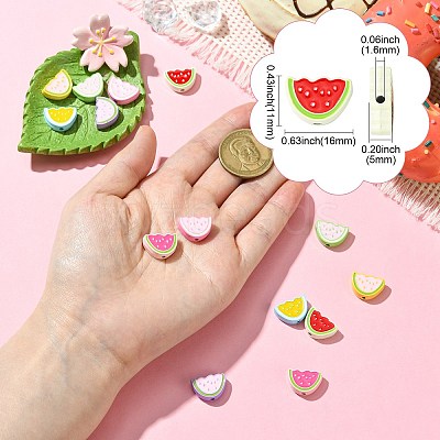 14Pcs 7 Colors Zinc Alloy Enamel Beads FIND-CJ0003-31-1