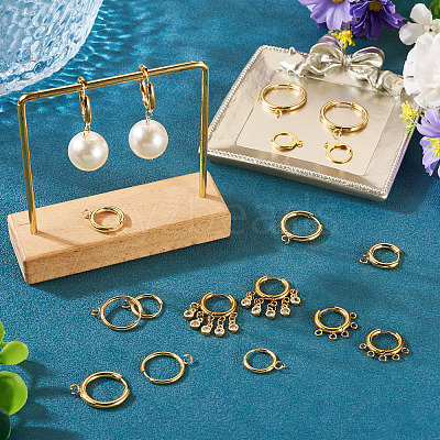 14Pcs 7 Styles 201/316 Stainless Steel Huggie Hoop Earring Findings STAS-TA0005-50-1