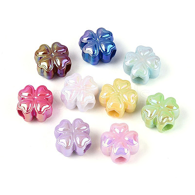 UV Plating Opaque Acrylic Beads SACR-T018-30M-1