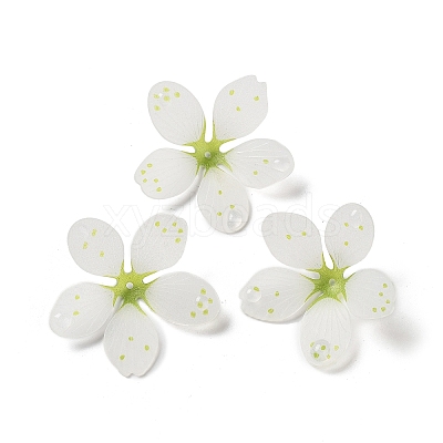Opaque Acrylic Bead Caps SACR-C006-02E-1