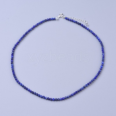 Natural Lapis Lazuli Beaded Necklaces NJEW-K114-A-A06-1